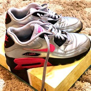 Nike airmax 90 metallic silver and pink